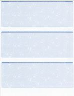 25 Sheets - 75 Checks  Blank Check Stock Paper - Blue - Three (3) on a Page